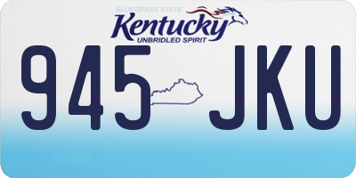 KY license plate 945JKU