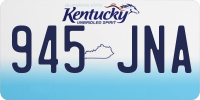 KY license plate 945JNA
