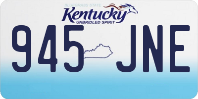 KY license plate 945JNE