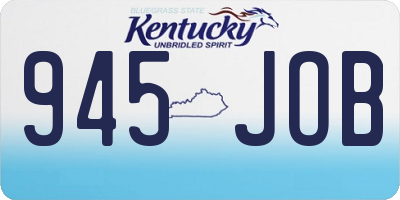 KY license plate 945JOB