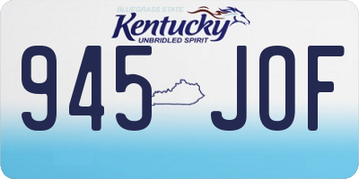 KY license plate 945JOF