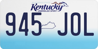 KY license plate 945JOL