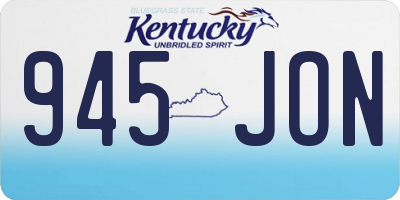 KY license plate 945JON