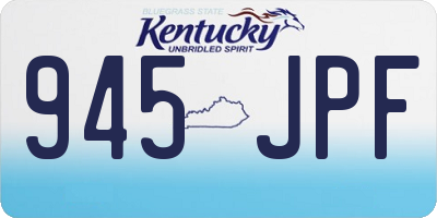 KY license plate 945JPF
