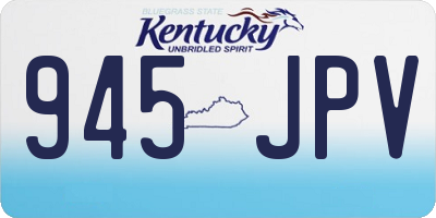 KY license plate 945JPV