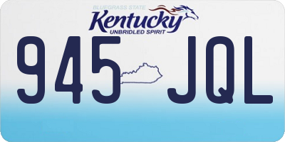KY license plate 945JQL