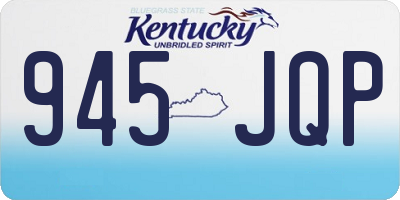 KY license plate 945JQP