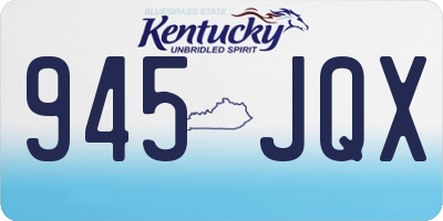 KY license plate 945JQX
