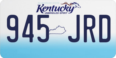 KY license plate 945JRD