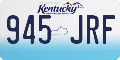 KY license plate 945JRF