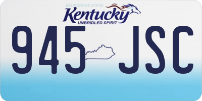 KY license plate 945JSC