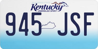 KY license plate 945JSF