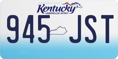 KY license plate 945JST