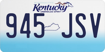 KY license plate 945JSV