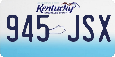 KY license plate 945JSX