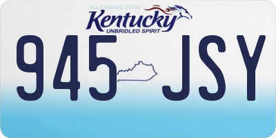 KY license plate 945JSY