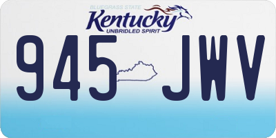 KY license plate 945JWV
