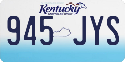 KY license plate 945JYS