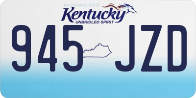 KY license plate 945JZD