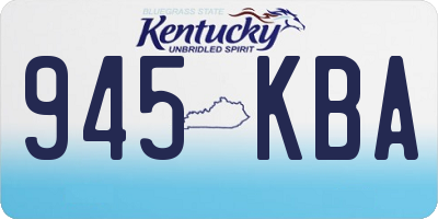 KY license plate 945KBA