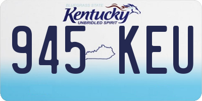 KY license plate 945KEU