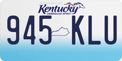 KY license plate 945KLU