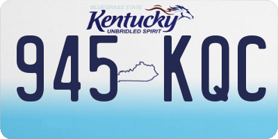 KY license plate 945KQC