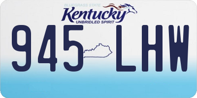 KY license plate 945LHW