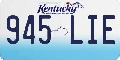 KY license plate 945LIE