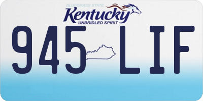 KY license plate 945LIF