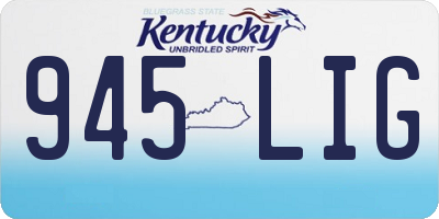 KY license plate 945LIG