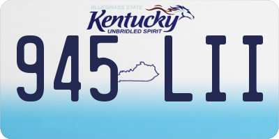 KY license plate 945LII