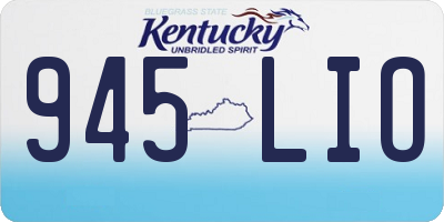 KY license plate 945LIO