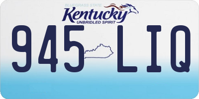 KY license plate 945LIQ