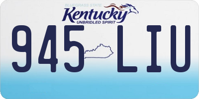 KY license plate 945LIU