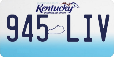 KY license plate 945LIV