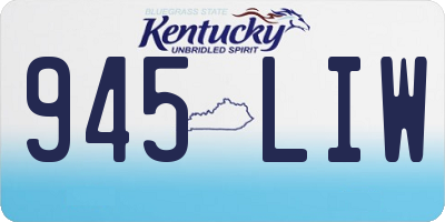 KY license plate 945LIW