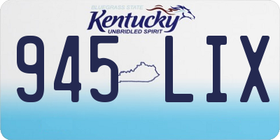KY license plate 945LIX