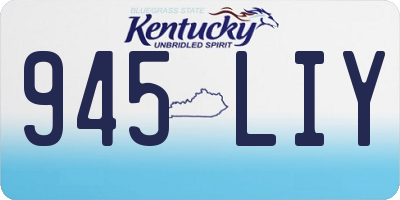KY license plate 945LIY