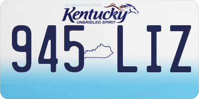 KY license plate 945LIZ