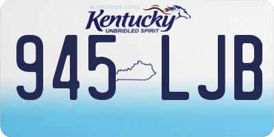 KY license plate 945LJB
