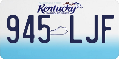 KY license plate 945LJF