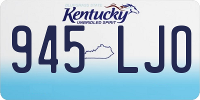 KY license plate 945LJO