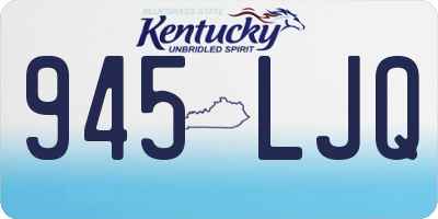 KY license plate 945LJQ