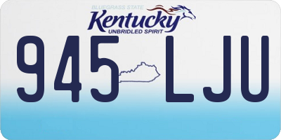 KY license plate 945LJU
