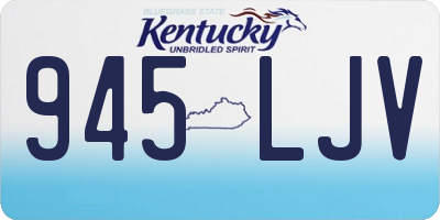 KY license plate 945LJV