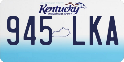KY license plate 945LKA