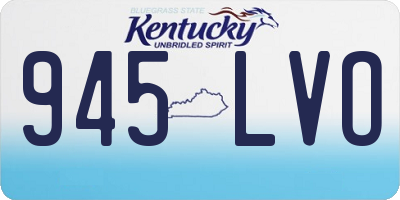 KY license plate 945LVO