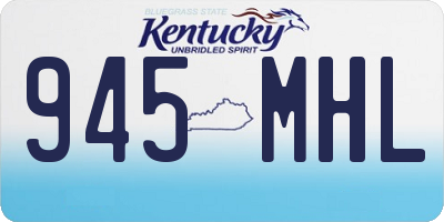 KY license plate 945MHL