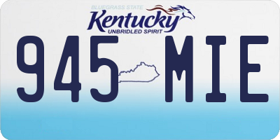KY license plate 945MIE